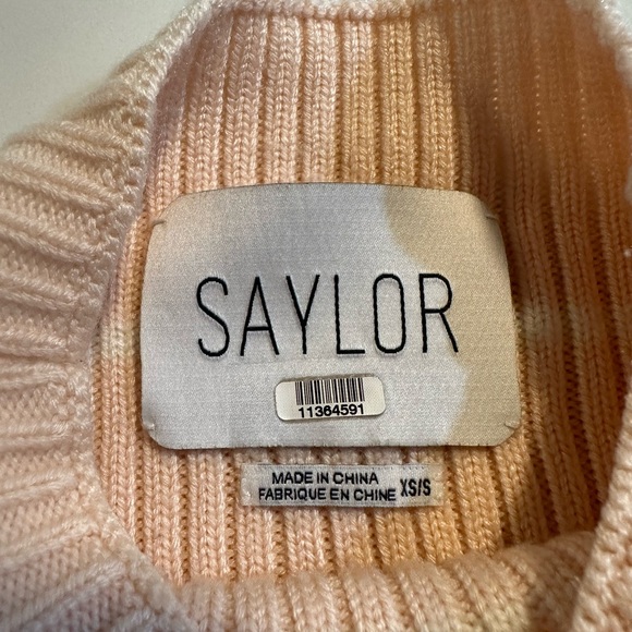 SAYLOR Reformation Pink Striped Sweater Wool Blend XS/S - Picture 4 of 8